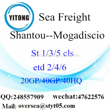 Shantou Porto Mar transporte de mercadorias para Mogadiscio